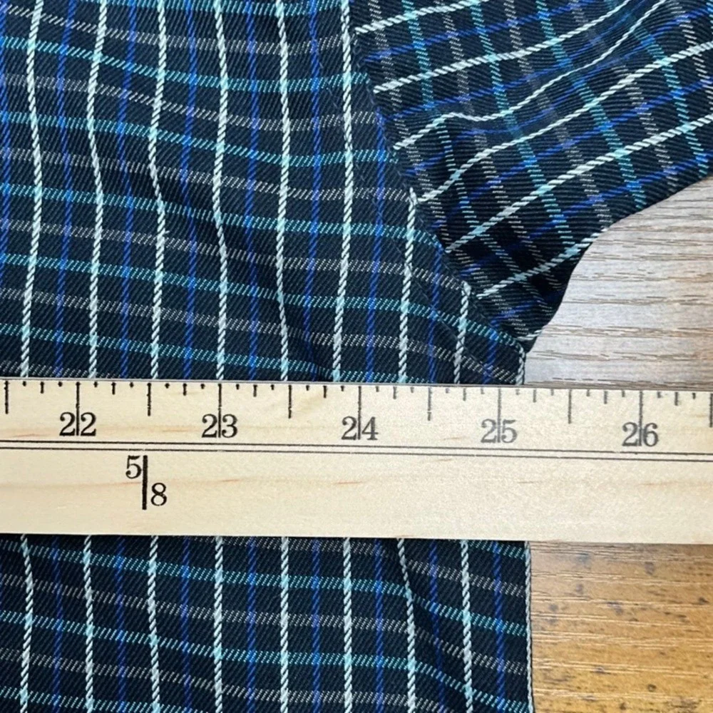 The North Face Mens Plaid Long Sleeve Button Up Shirt‎ Green Blue Size L
